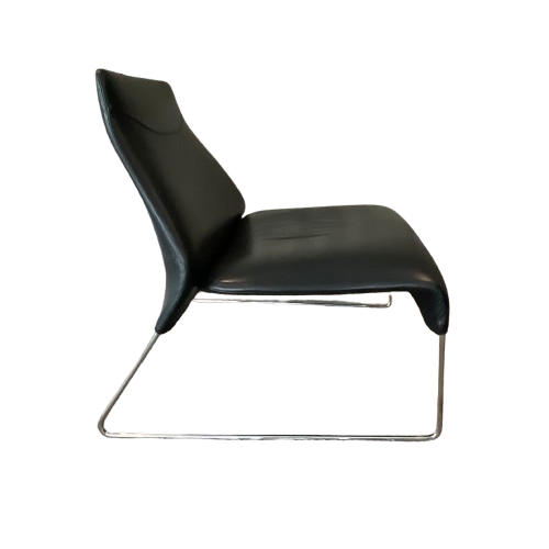 B&B Italia Lazy'05 Black Leather Armchairs by Urquiola | HFOC