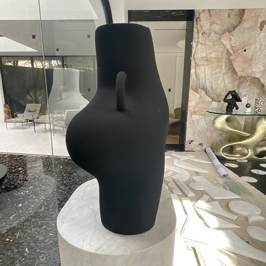 Mama Love Handles Ceramic Vase by Anissa Kermiche (Black)