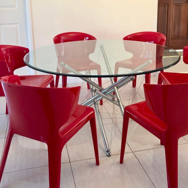 Cassina 713/714 Table by Theodore Waddell Glass & Chrome | HFOC