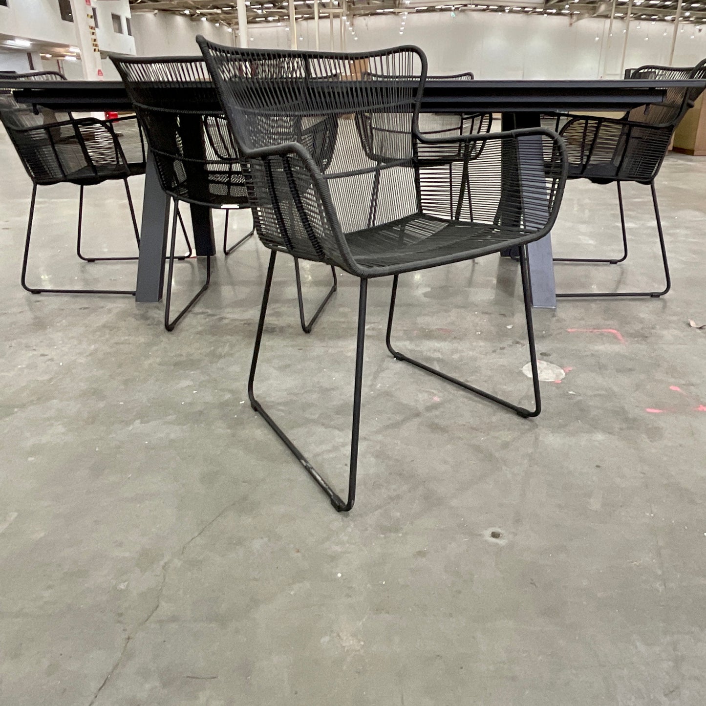 Set of SIX Amalfi Outdoor Dining Chair by Coco Republic- Black