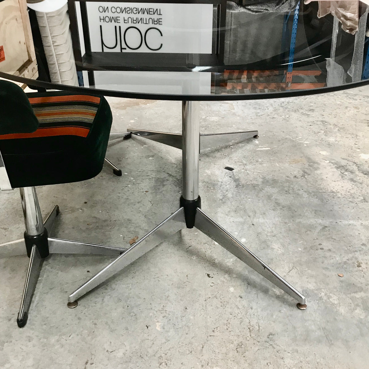 Vintage 60's Smoked Glass Dining Table by Ultra – Home Furniture