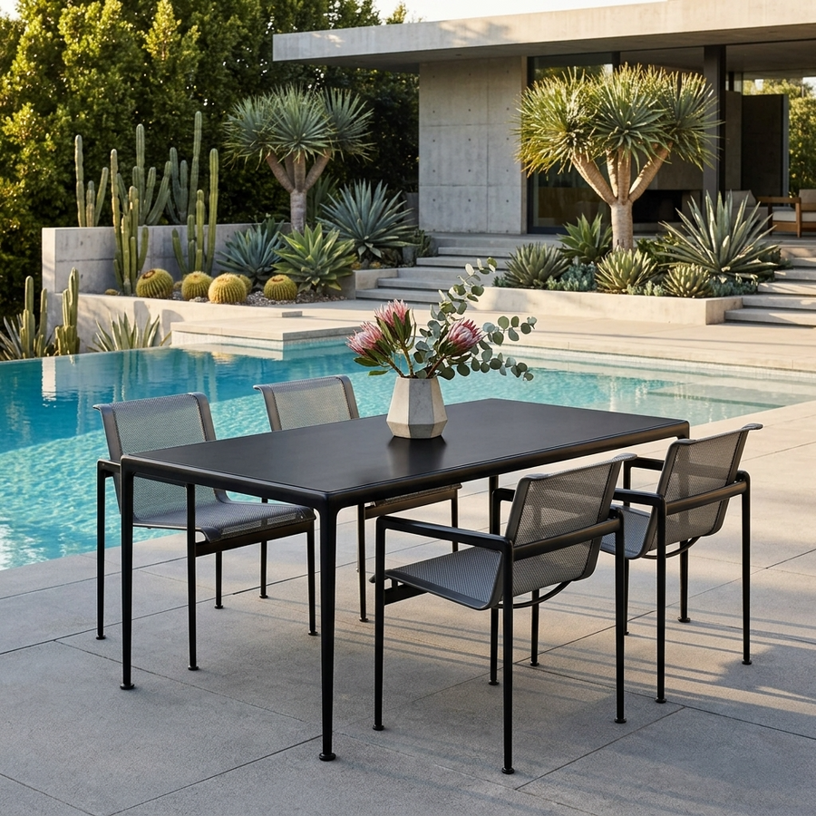 1966 Collection Dining Table by Richard Schultz for Knoll – dark bronze and black finish, image 1 of 6