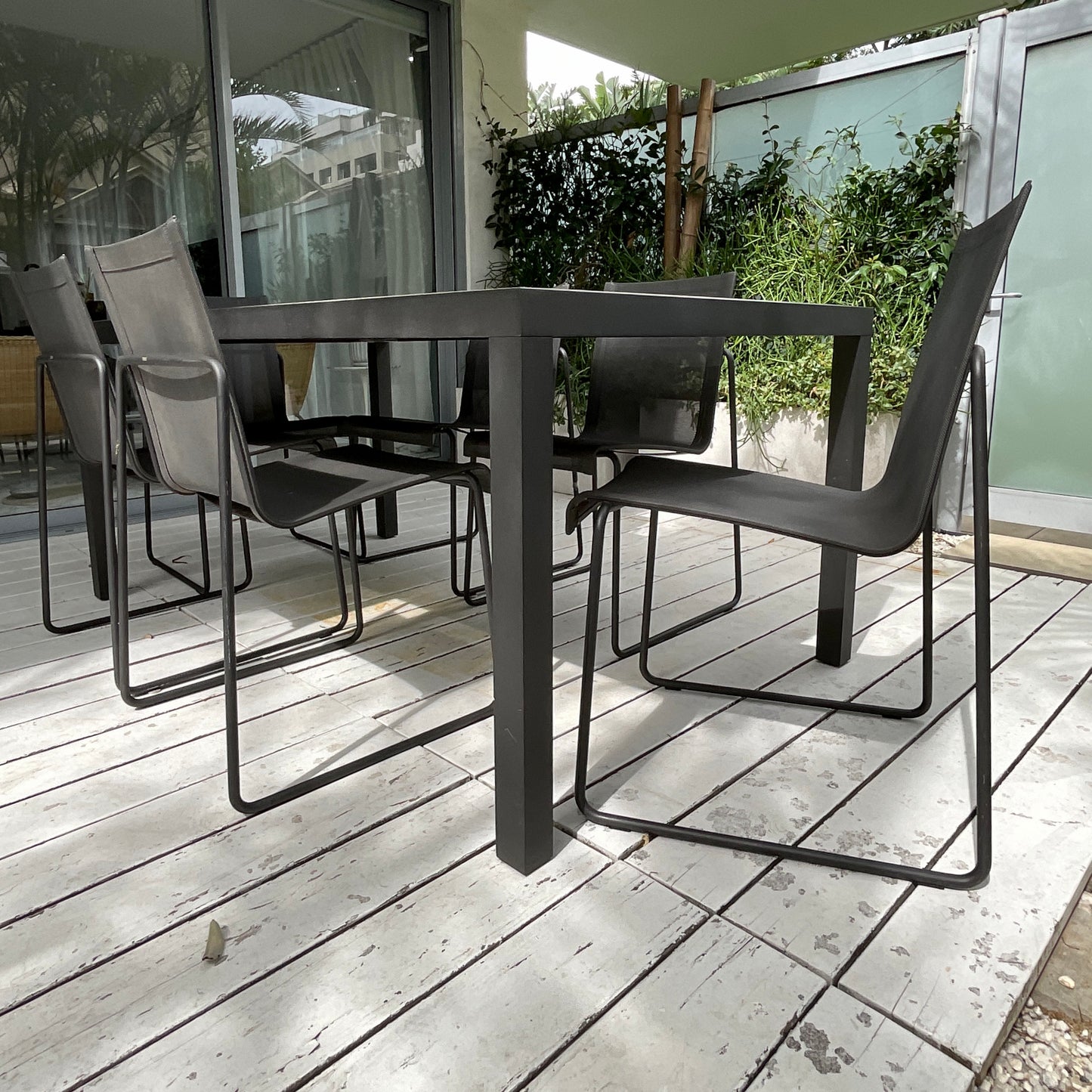 Set of SIX Outdoor Dining Chairs by Wilm Segers for Tribu