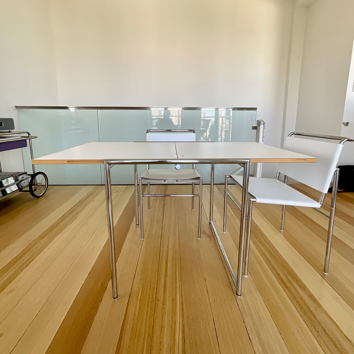 Three Piece Set - Jean Fold Out Table by Eileen Gray for ClassiCon + T ...