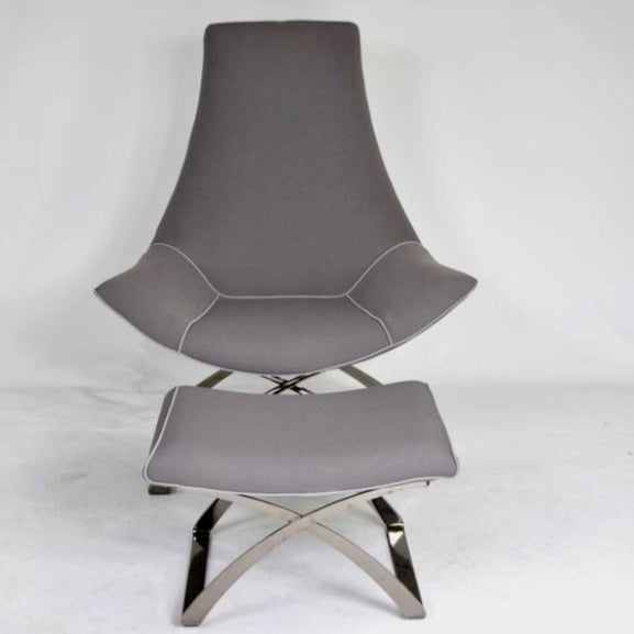 'Nice A' Lounge Chair & Footstool by MIDJ Italy