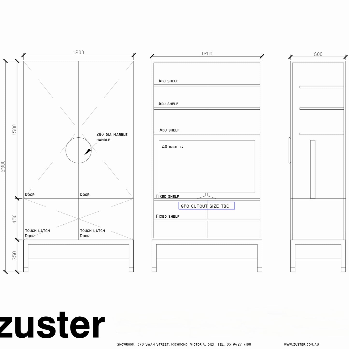 Custom Jewell AV Cabinet by Zuster