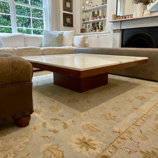 Custom Coffee Table with Marble Top