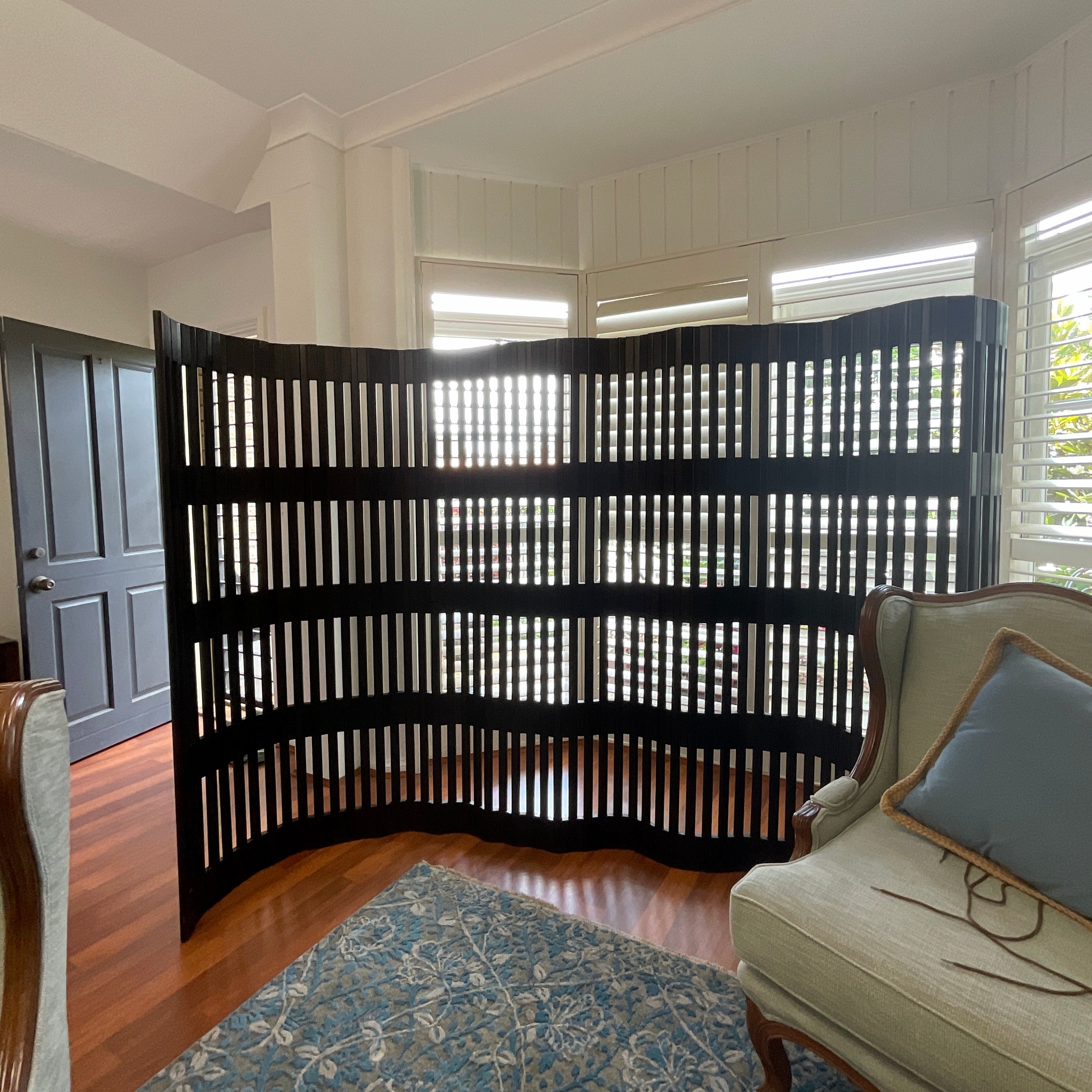 Vixo Timber Room Divider Dark Hardwood Screen | HFOC – Home Furniture ...