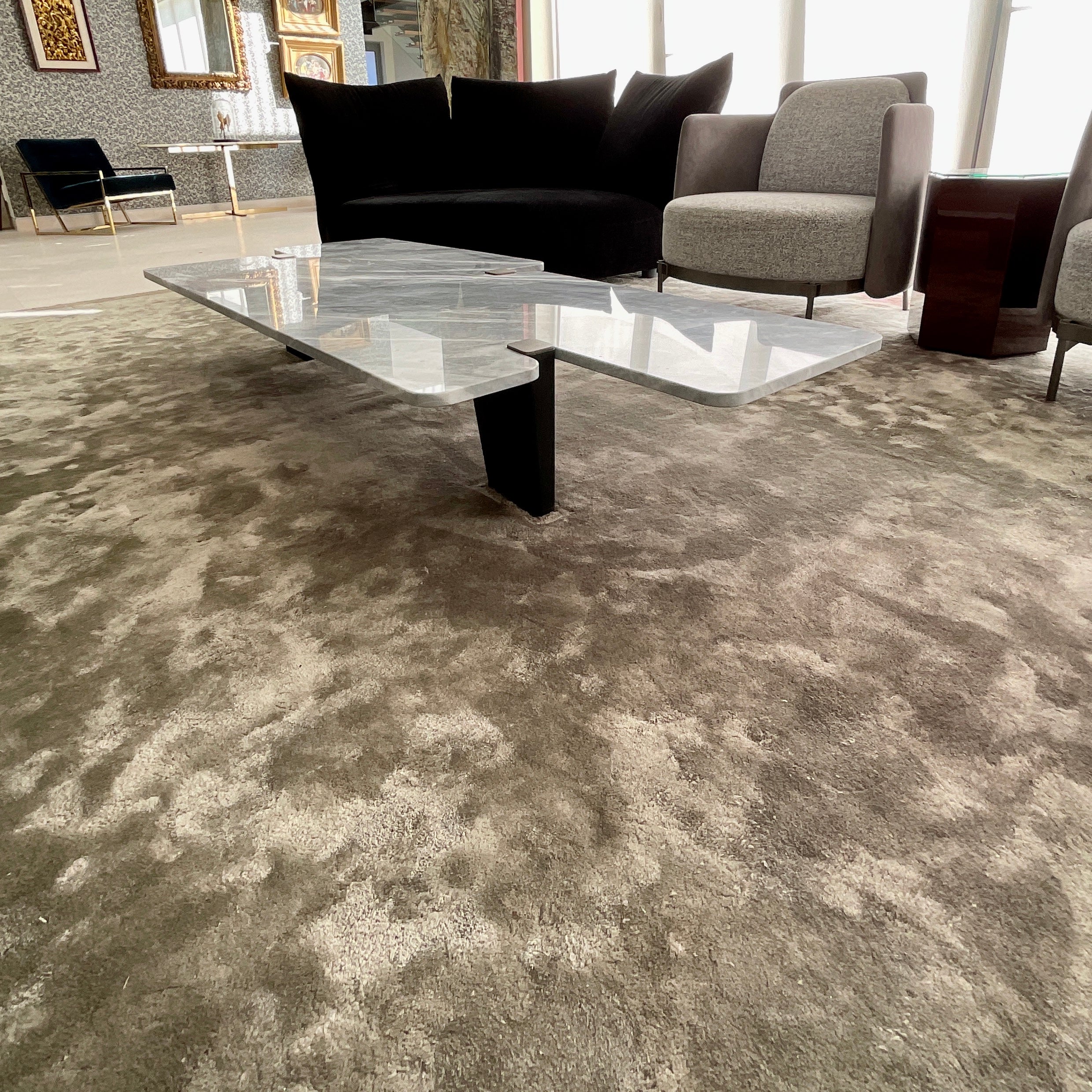 Minotti Jacob Coffee Table in Marble & Black Oak | HFOC – Home