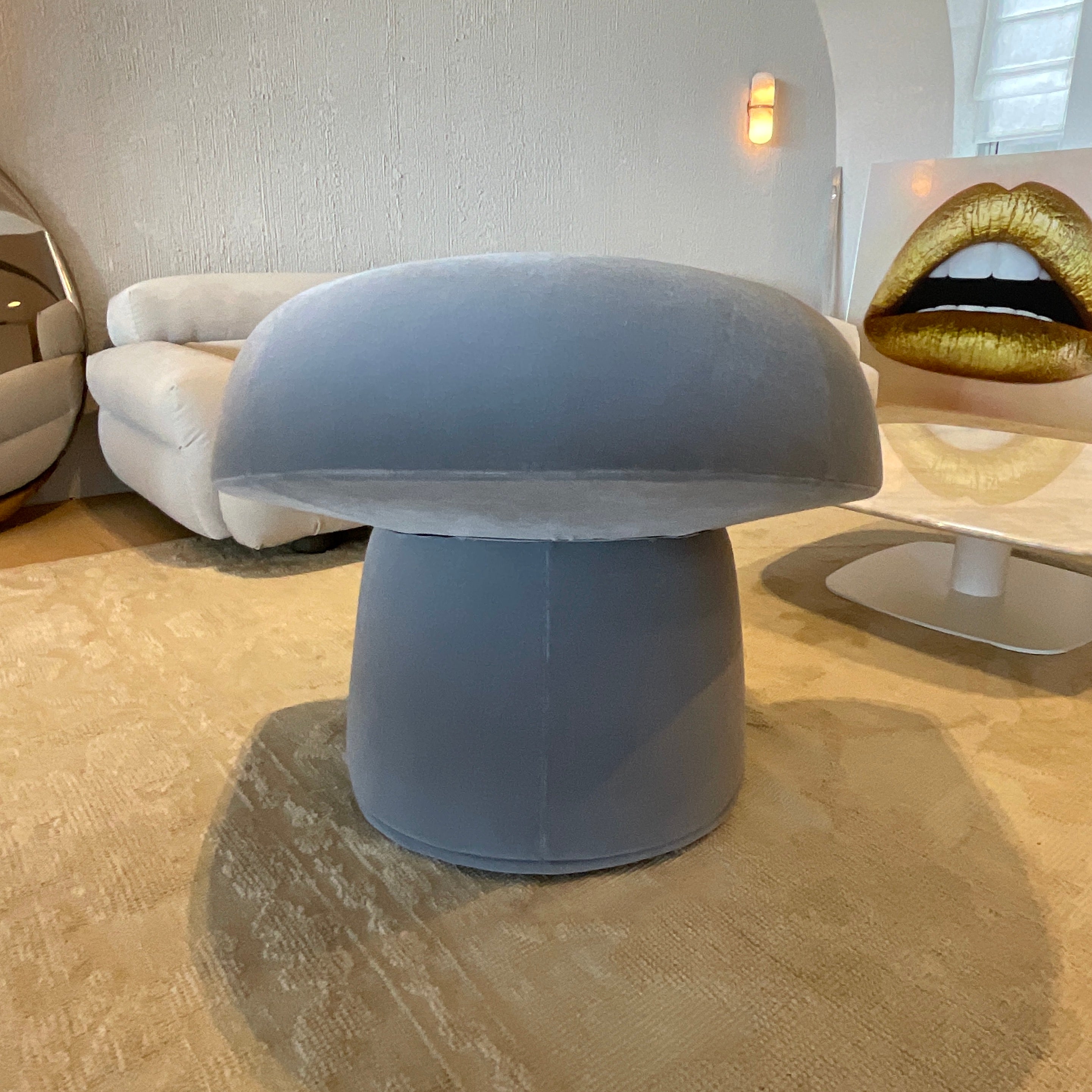 Moroso Ruff Occasional Chair Grey Velvet Patricia Urquiola | HFOC ...