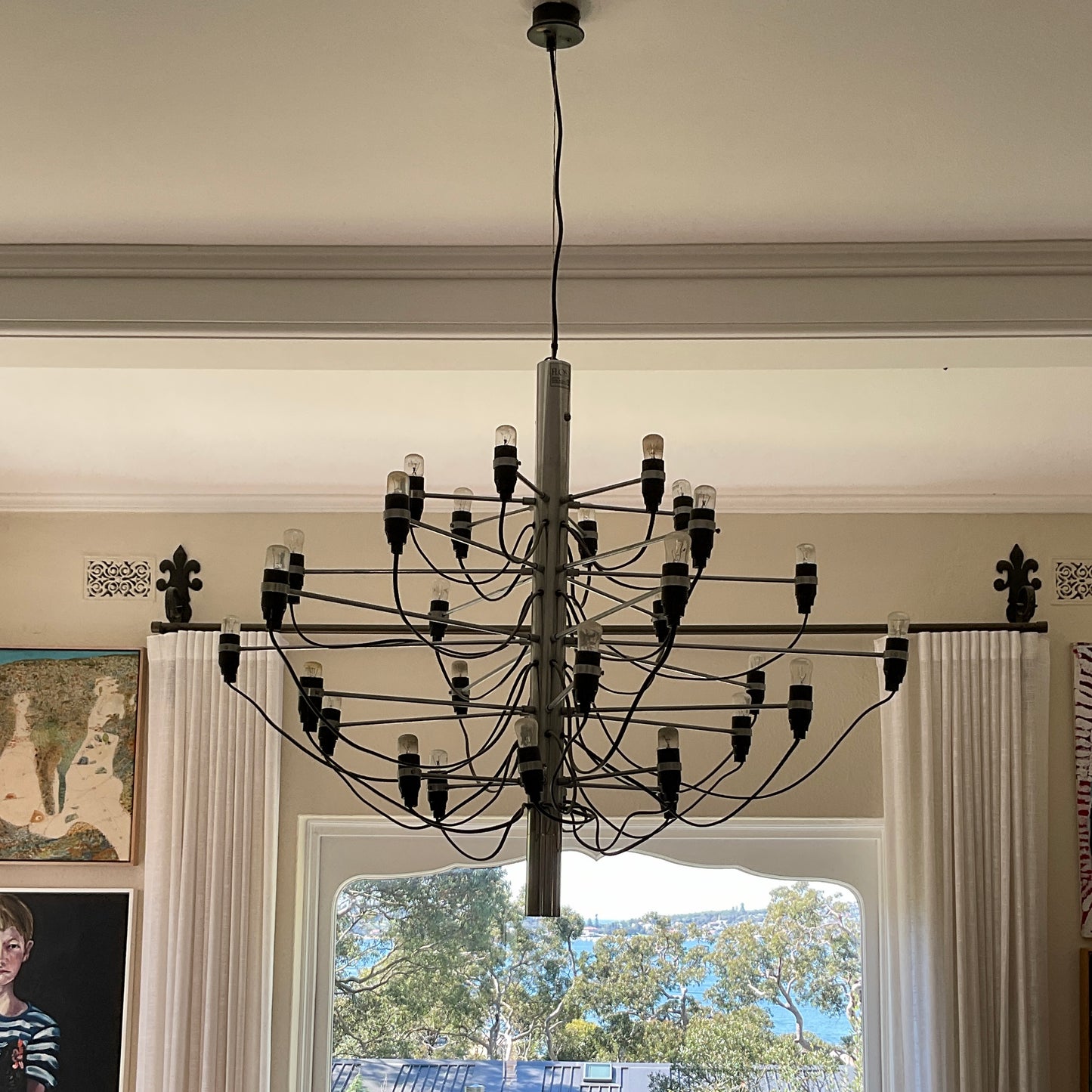 Vintage 2097 / 30 Sarfatti Pendant by Gino Sarfatti for Flos