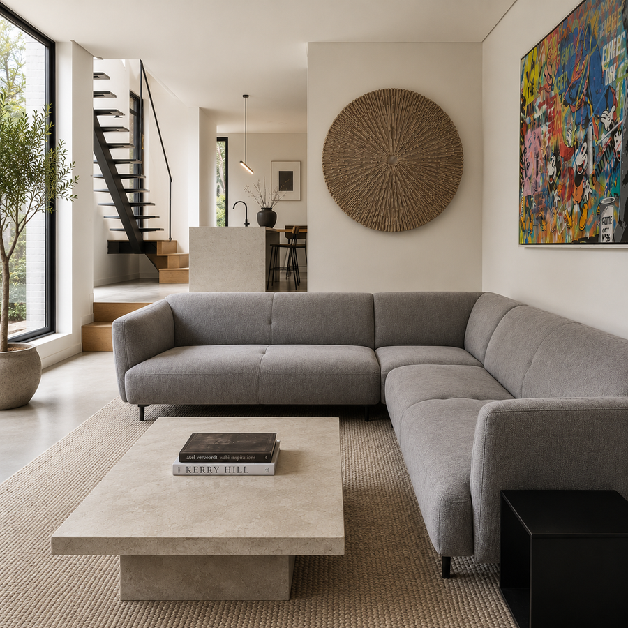 Modena Modular Sofa BoConcept – light grey Bristol fabric upholstery, image 1 of 5
