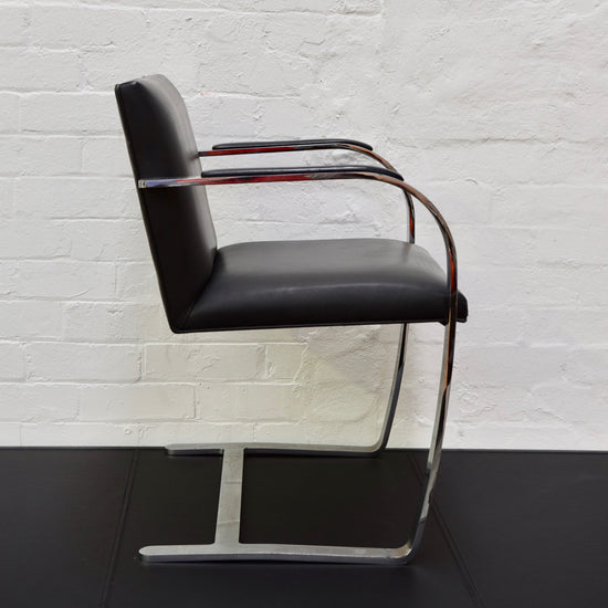 Load image into Gallery viewer, Vintage BRNO Chair in Black Leather by Ludwig Mies van der Rohe (5 available)
