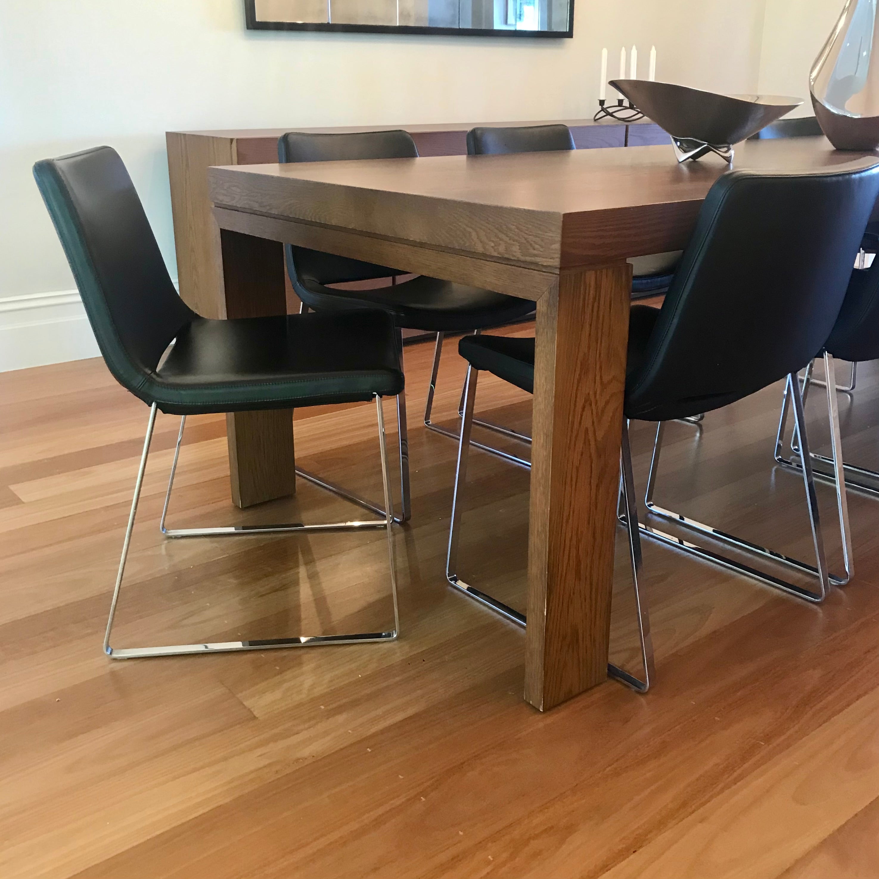 B&B Italia Metropolitan Chairs Set of 6 Black Leather | HFOC