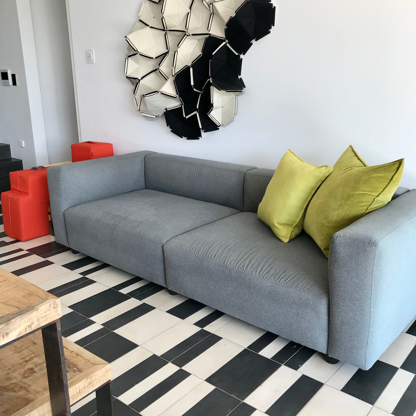 Hawley Sofa by Cameron Foggo for Project 82 with rounded cushions, pre-owned designer furniture