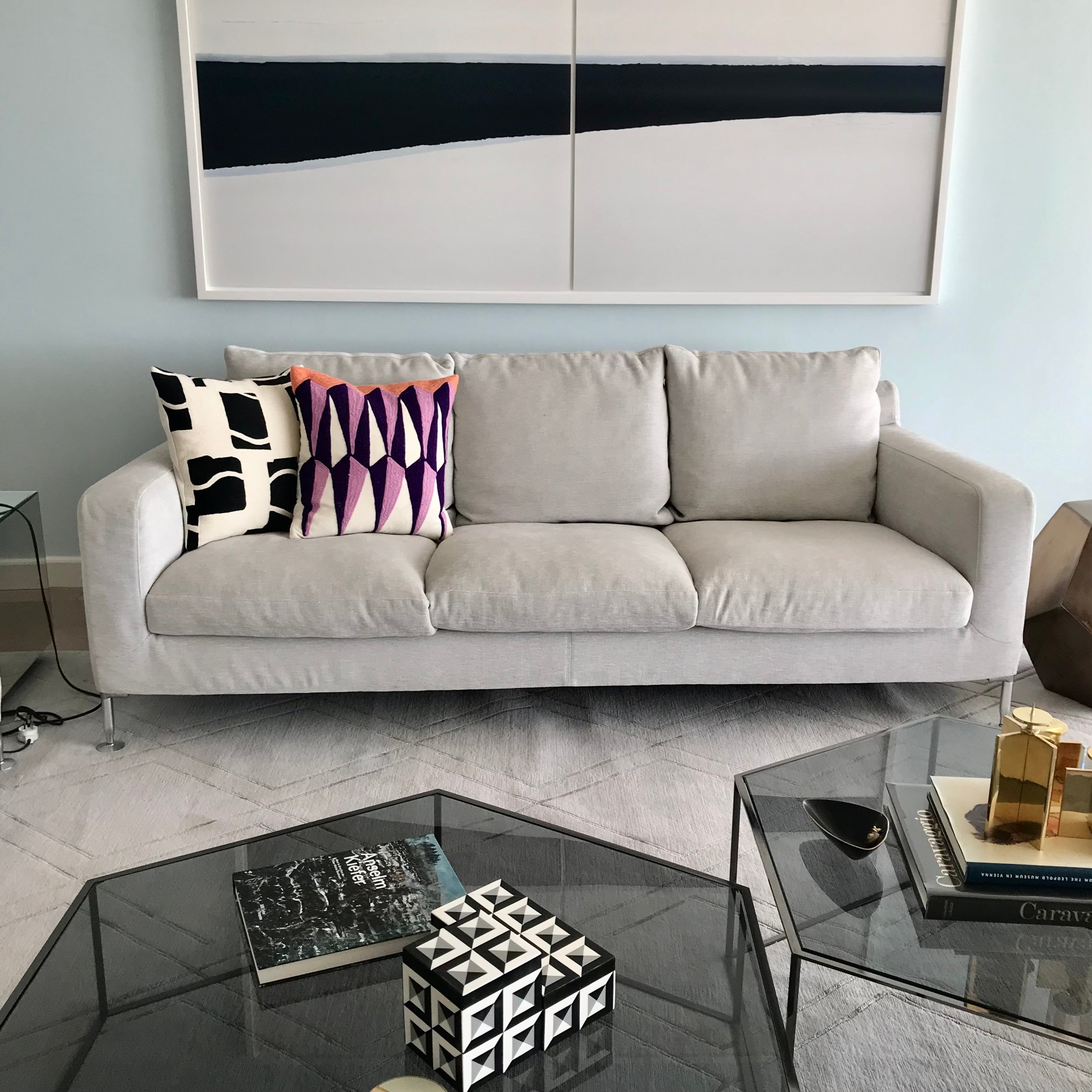 B&B Italia Harry Three Seat Sofa Grey Antonio Citterio | HFOC