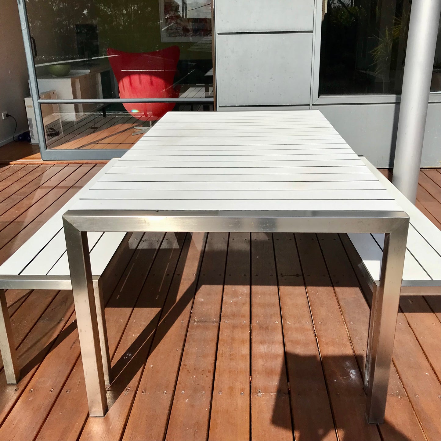 Soho Outdoor Dining Table & Benches through The Urban Balcony