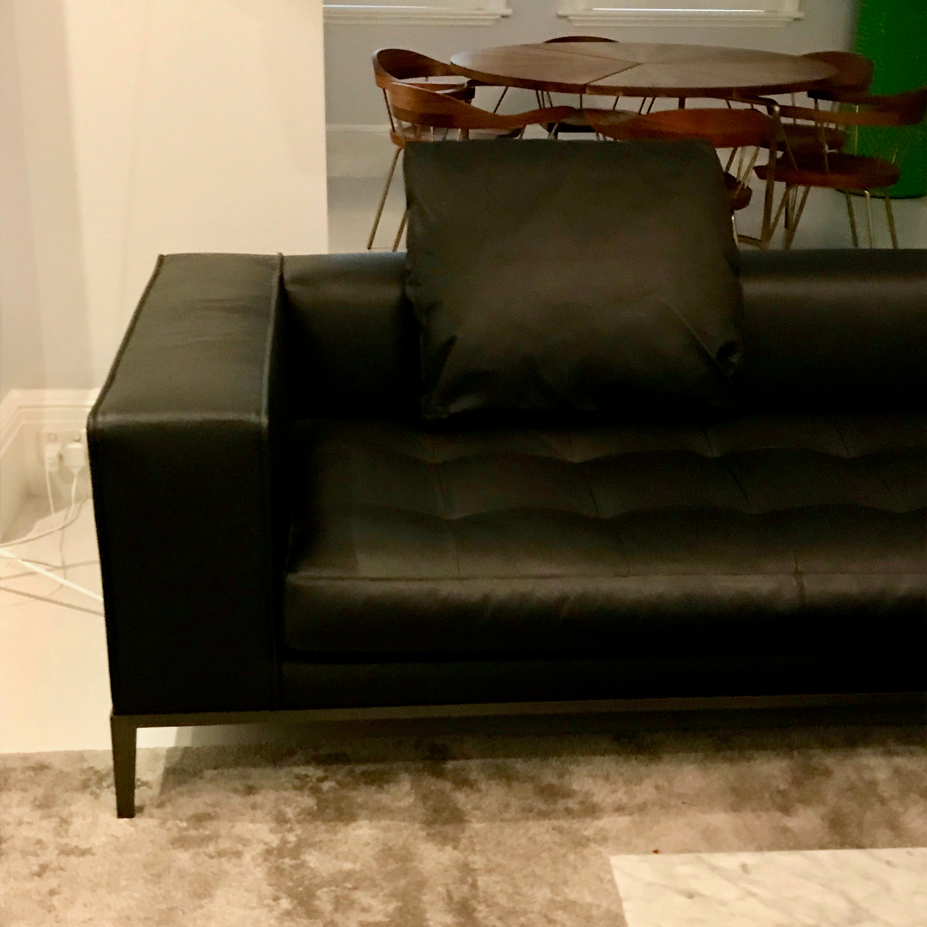 Maxalto Simplex Sofa by Antonio Citterio Black Leather | HFOC