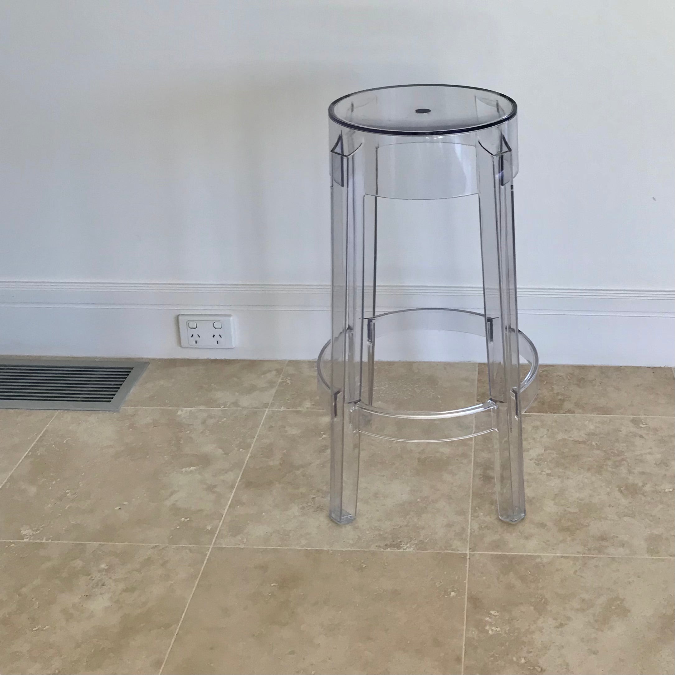 Kartell Charles Ghost Stool Transparent Crystal | HFOC – Home Furniture ...