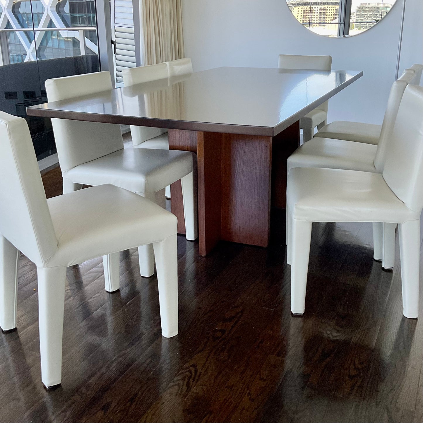 Nicholas Dattner Noojee dining table in Messmate Stringybark timber, pre-owned designer furniture