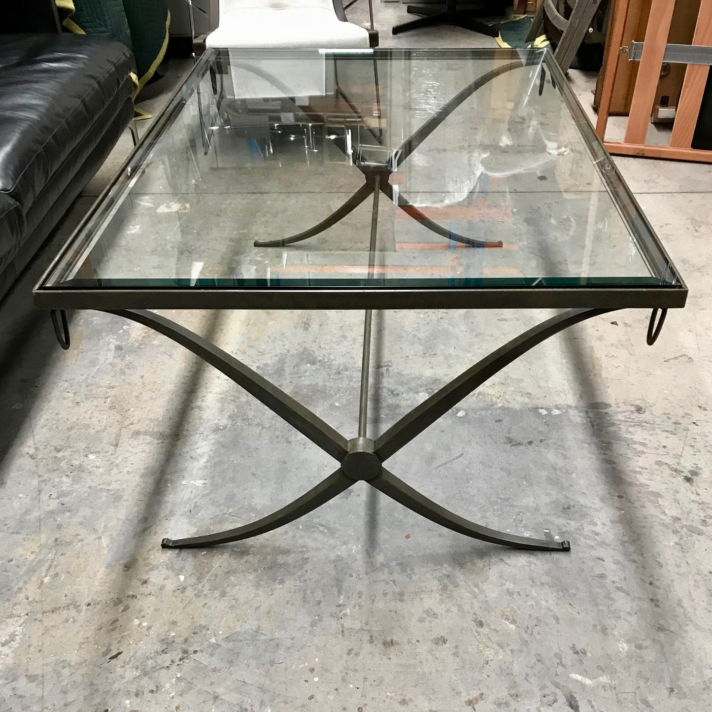 Iron & Glass Coffee Table by Baker through Cavit & Co