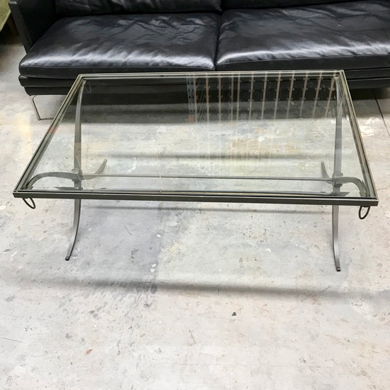 Iron & Glass Coffee Table by Baker through Cavit & Co
