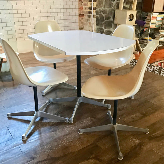 Set of FOUR Vintage Eames Swivel Side Shell Chairs by Herman Miller