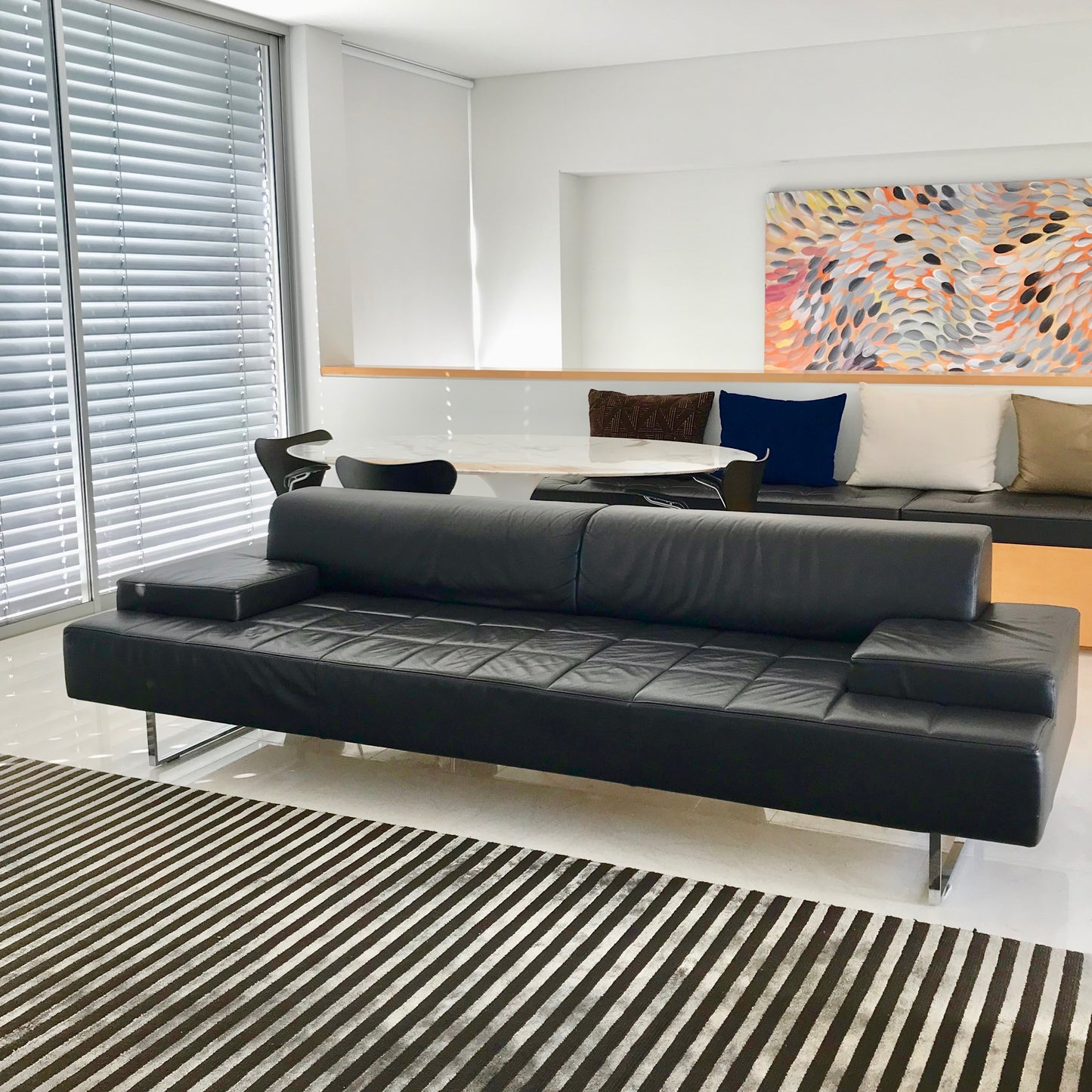 Quadra Sofa by Studio Cerri & Associates for Poltrona Frau (Brown Leather)