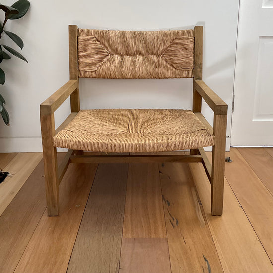 Load image into Gallery viewer, Timber Occasional Chair with Woven Paper Cord Seat by Coco Republic (2 available
