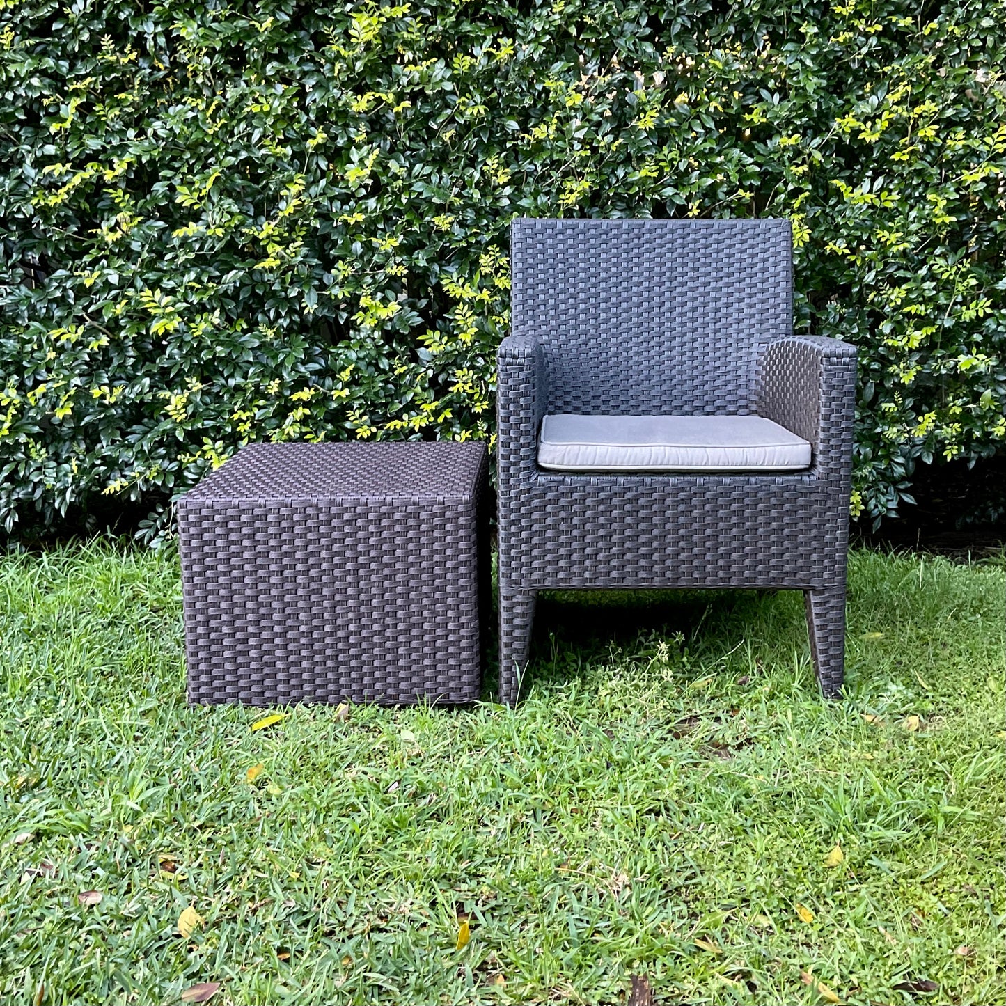 Wicker Armchair & Footstool by Royal Botania (3 available)