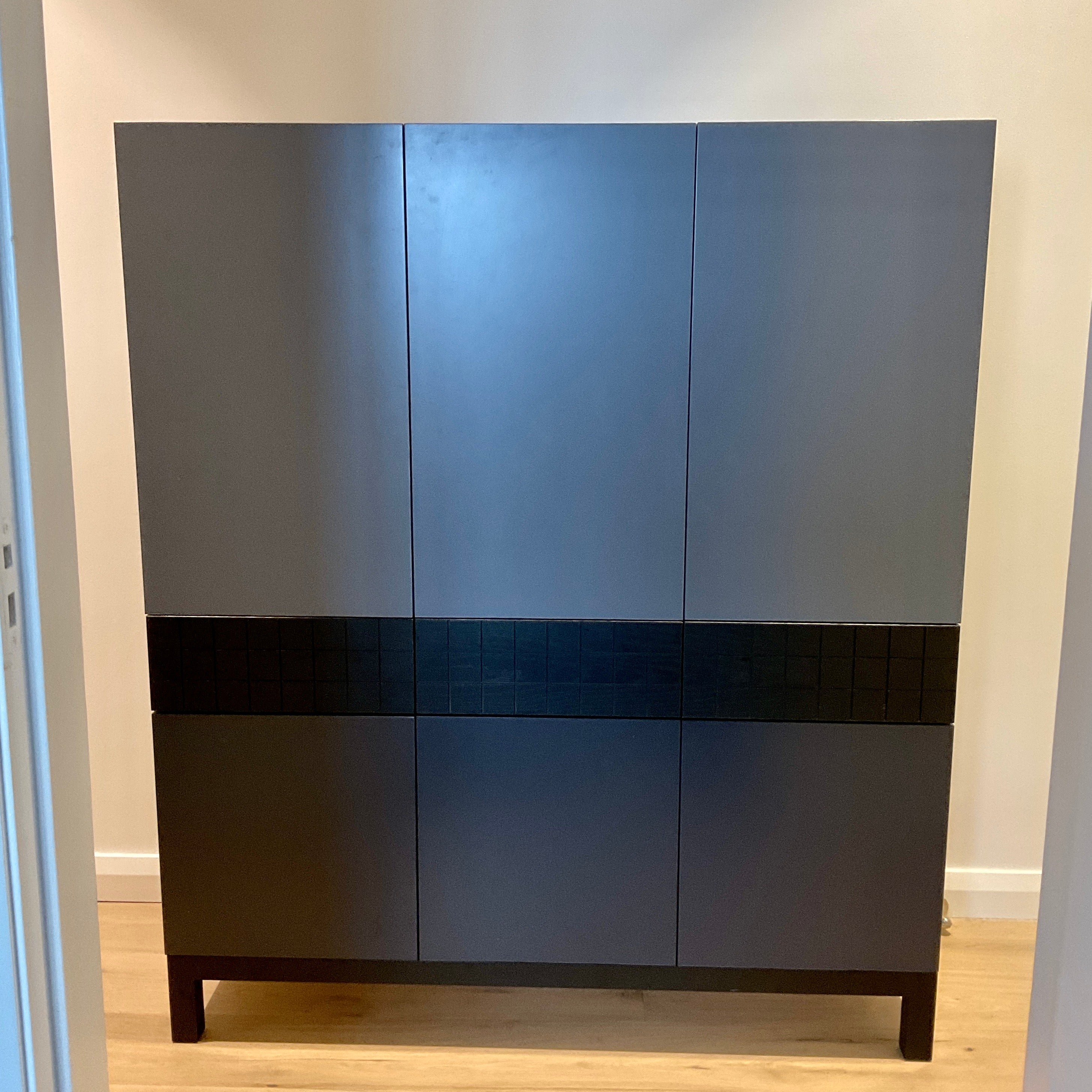Zuster Custom Blue Cabinet with Drawers | HFOC – Home Furniture on ...