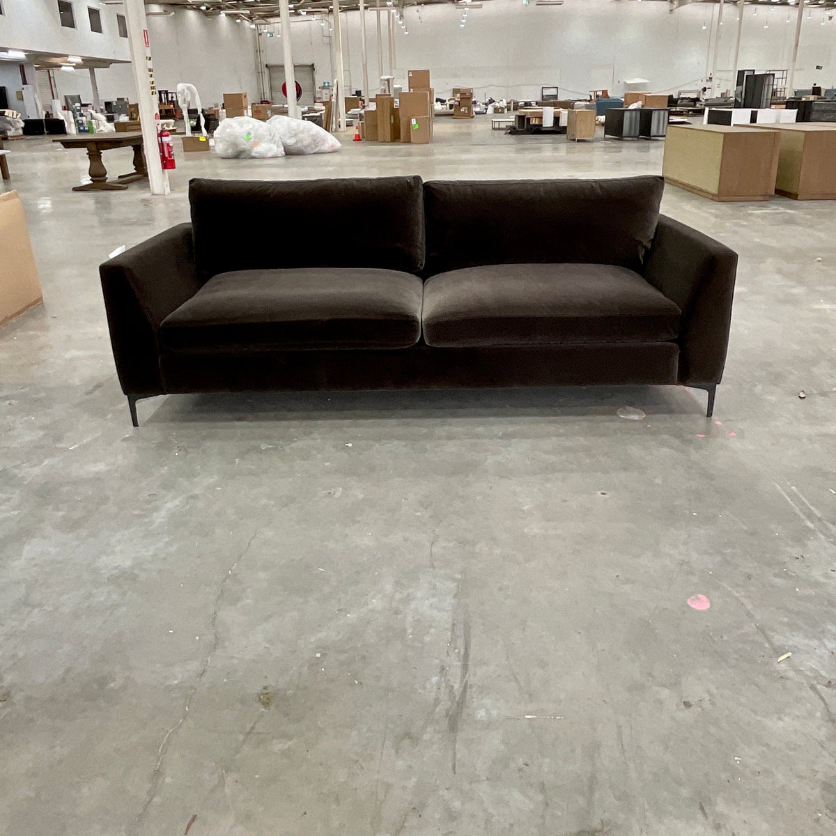 Velvet Three Seat Sofa by Coco Republic. – Home Furniture on Consignment