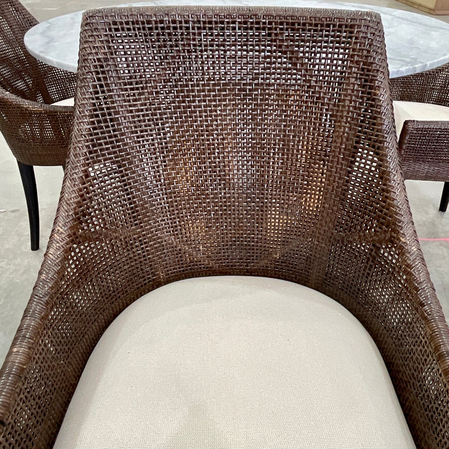 Set of SIX Miami Dining Chairs in Chocolate by Coco Republic