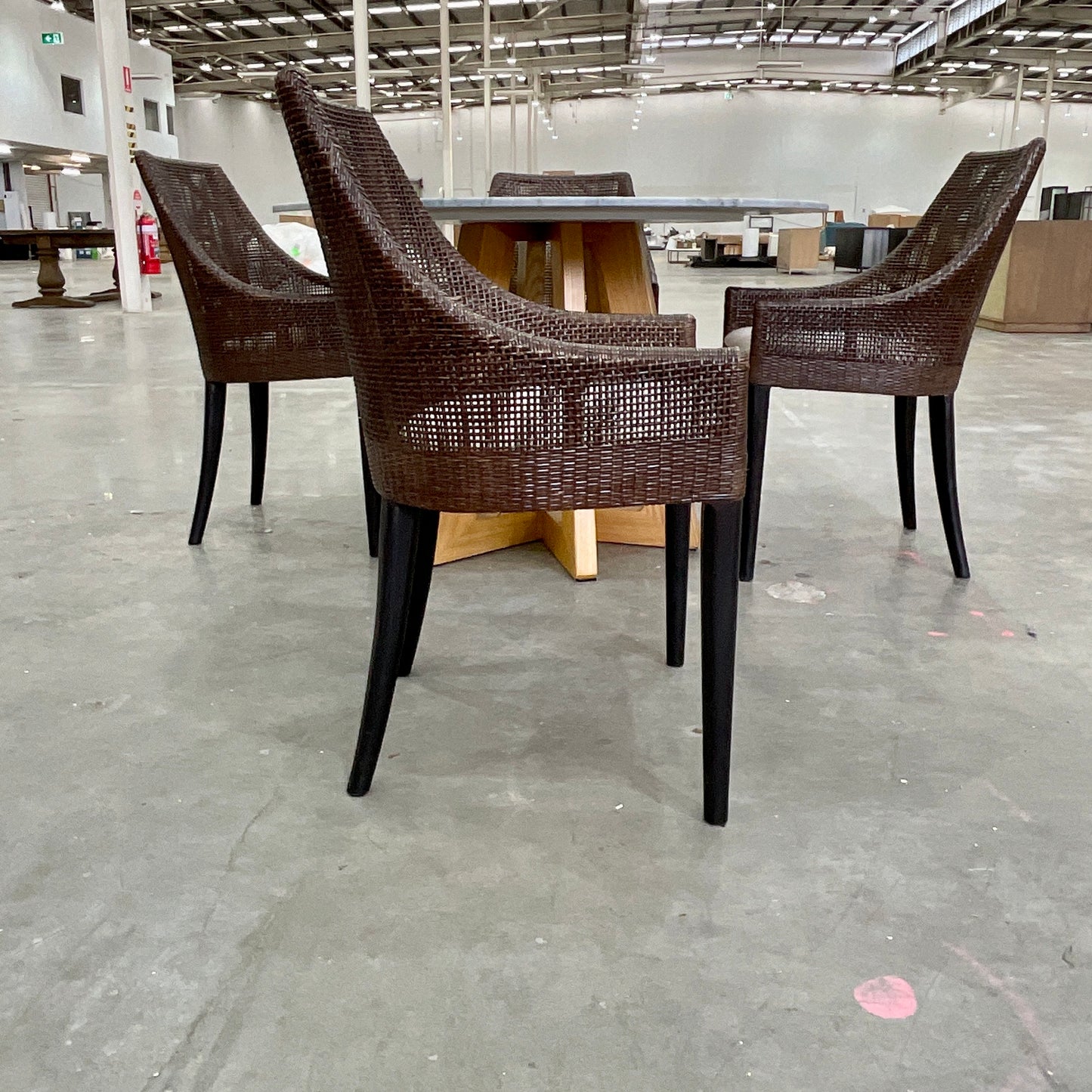 Set of SIX Miami Dining Chairs in Chocolate by Coco Republic