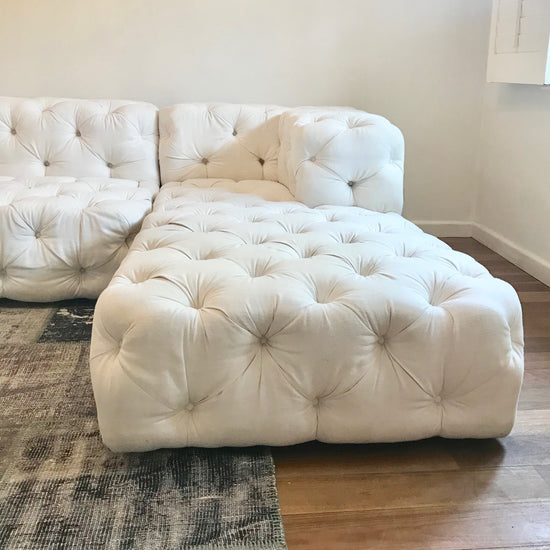 Soho Tufted U-Chaise Sectional with Ottoman by Restoration Hardware