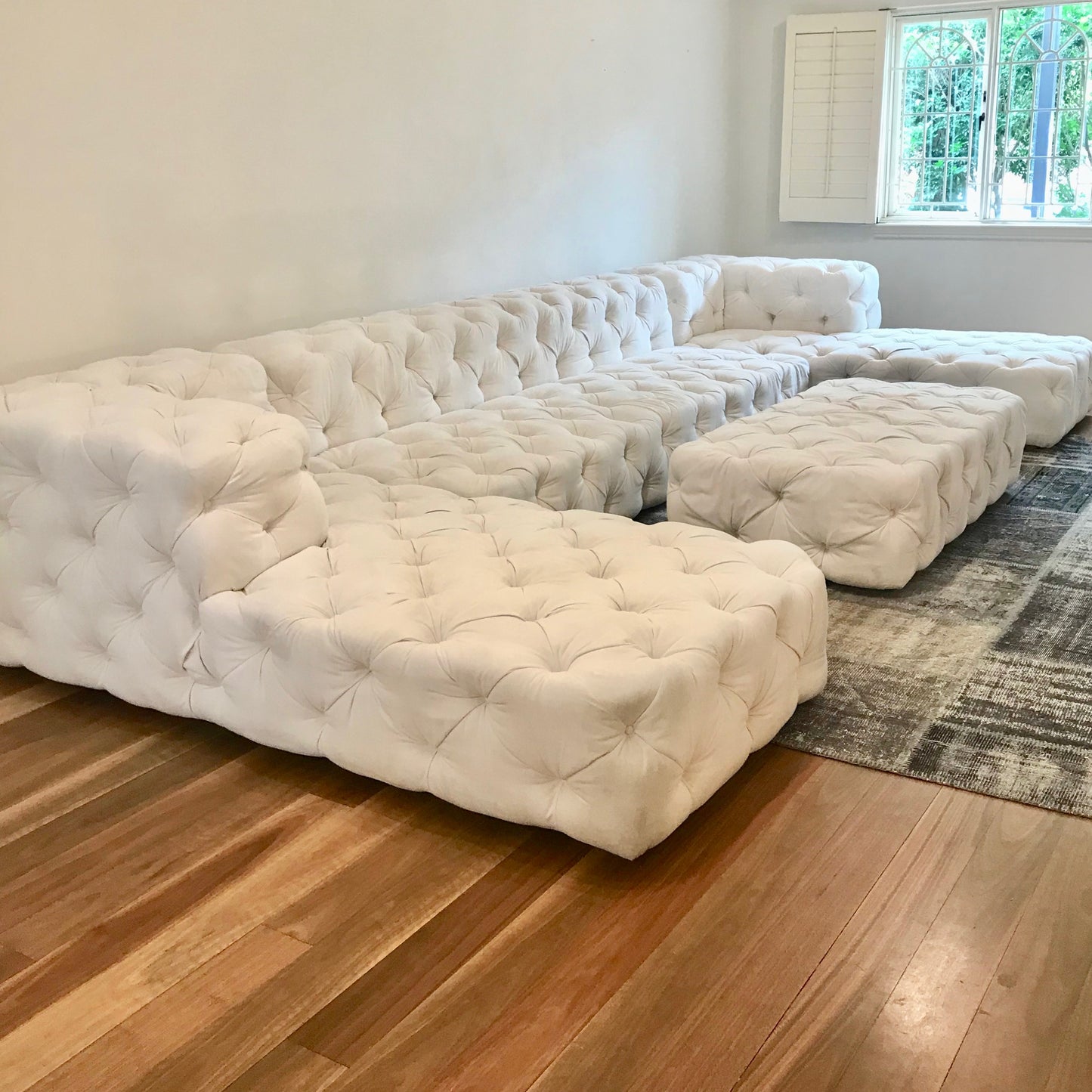 Soho Tufted U-Chaise Sectional with Ottoman by Restoration Hardware