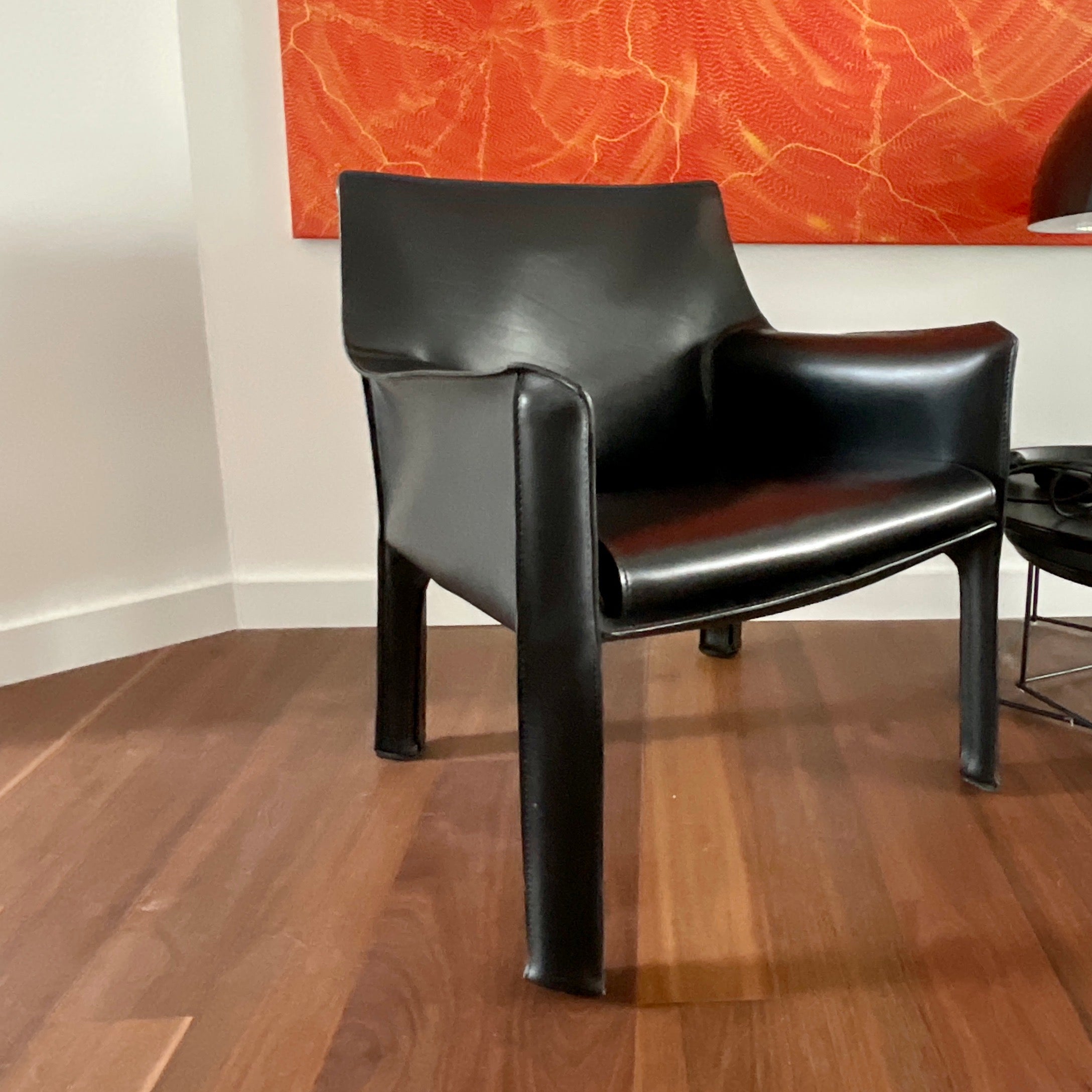 Cassina Cab 414 Lounge Chair in Black Leather | HFOC – Home