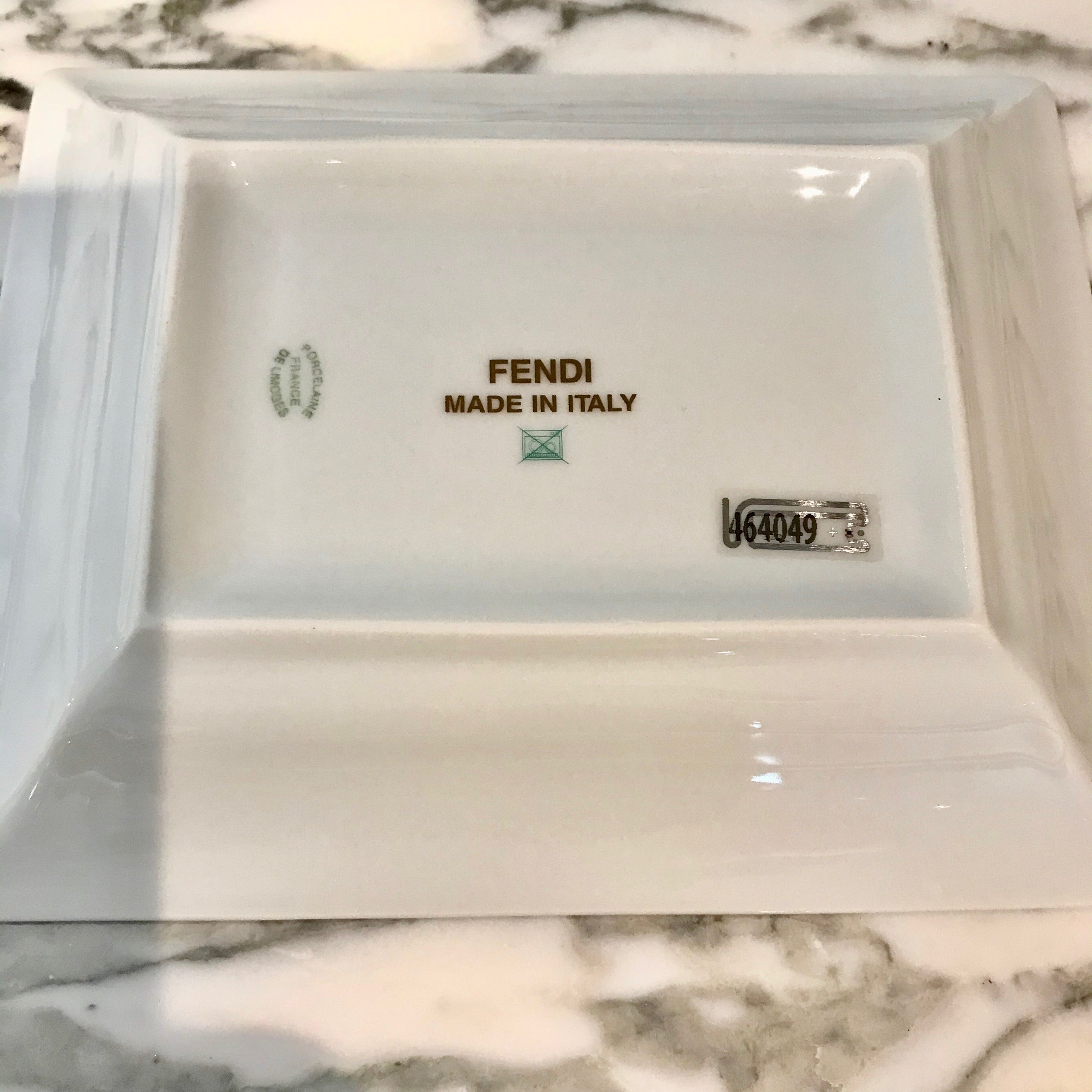 Fendi Casa FF Logo Porcelain Key Tray | HFOC – Home Furniture on