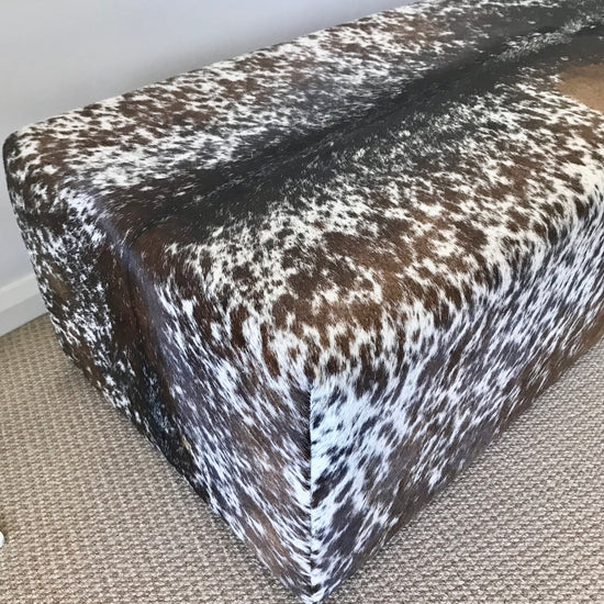 Load image into Gallery viewer, Cow Hide Ottoman

