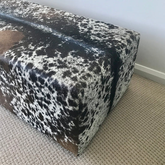 Load image into Gallery viewer, Cow Hide Ottoman
