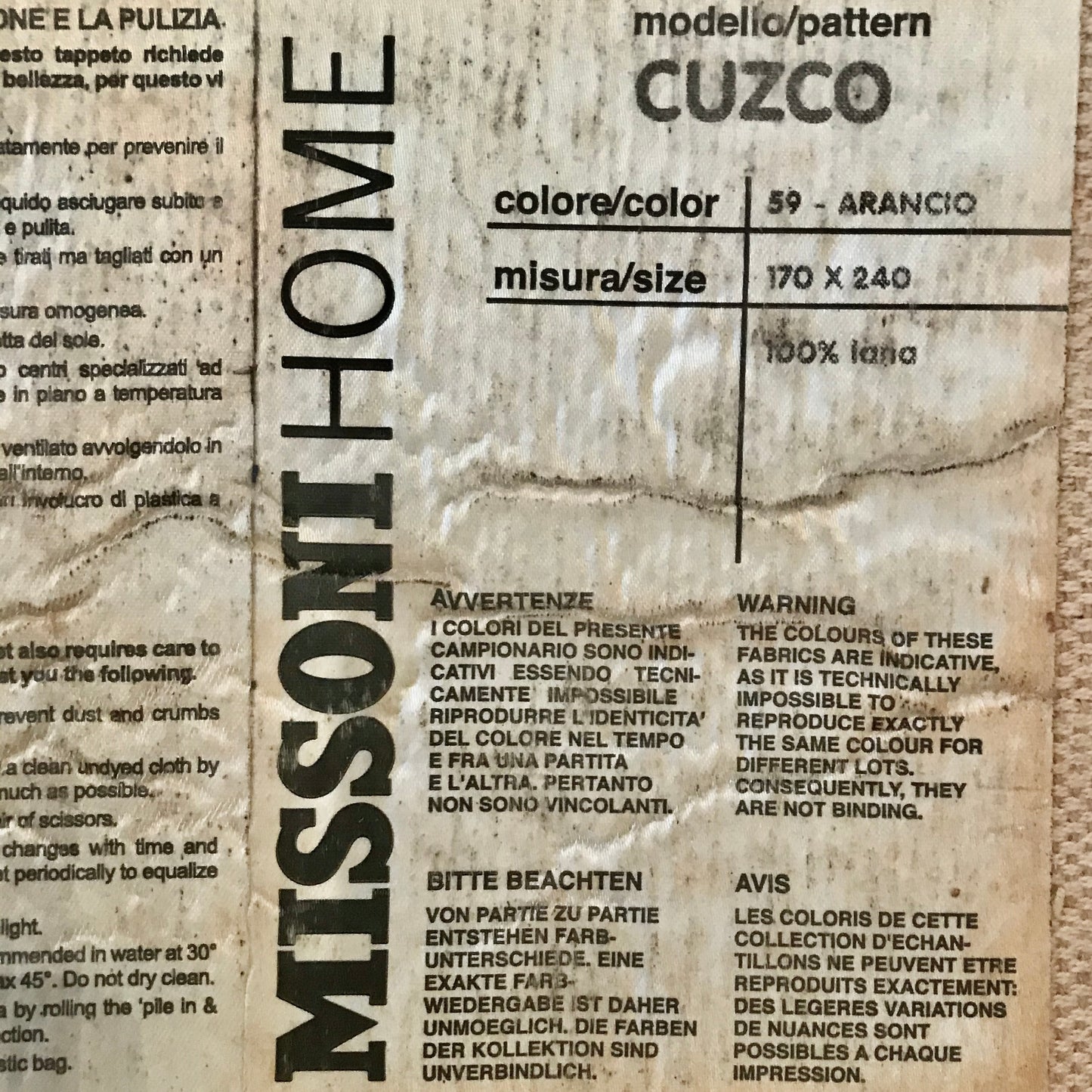 Cuzco Area Rug by Missoni Home through Spence & Lyda