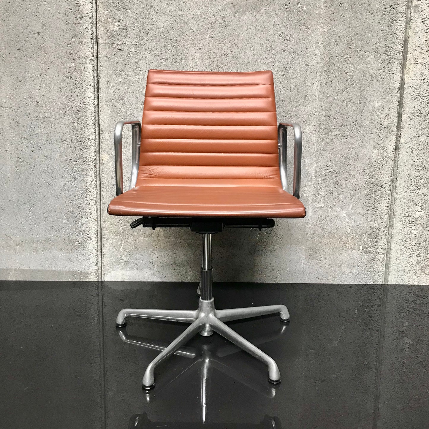 Eames Aluminium Group Side Chair with Arms by ICF Italy