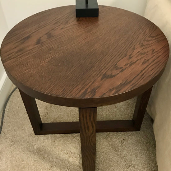 Round Timber Side Table through Hare + Klein (2 available)