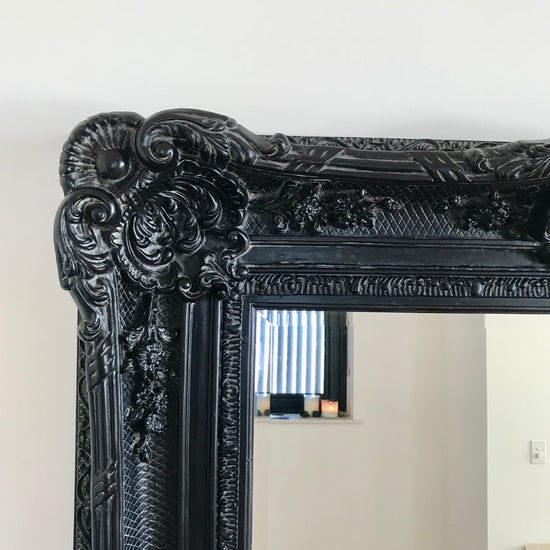 Ornate Black Frame Mirror