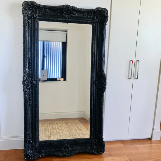 Ornate Black Frame Mirror
