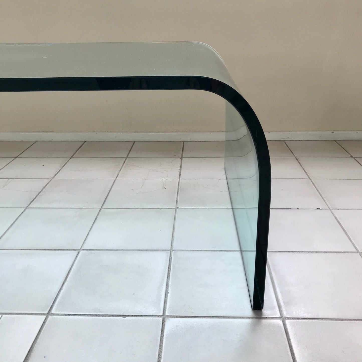 Ponte Curved Glass Coffee Table by Fiam Italia