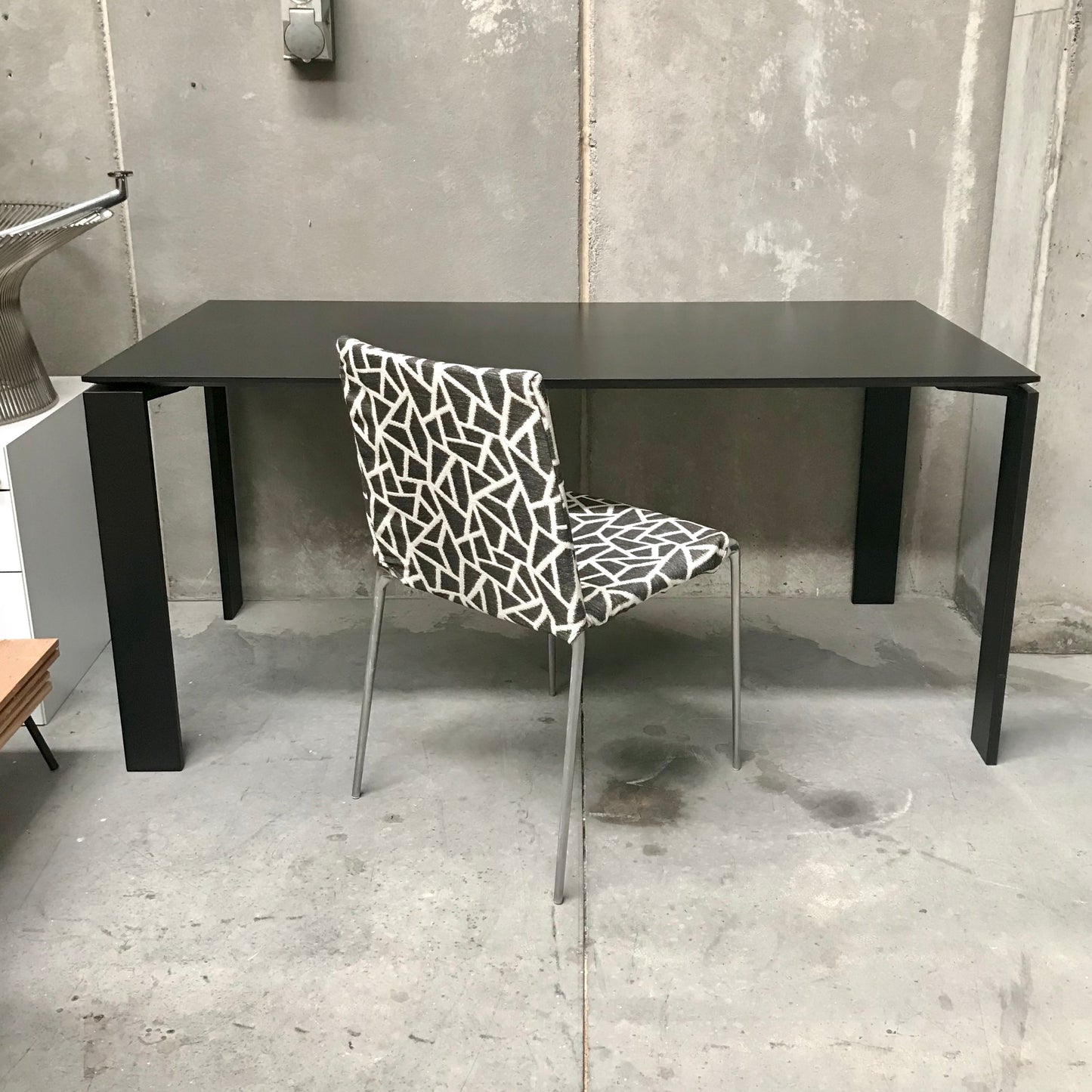 Kartell Four Table by Ferruccio Laviani with slim top and storage, pre-owned designer furniture