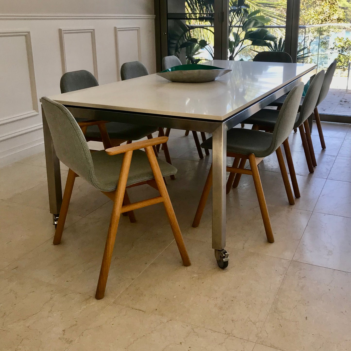 Custom Ceasarstone Dining Table by Interspace Design
