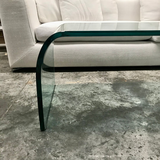 Ponte Curved Glass Coffee Table by Fiam Italia