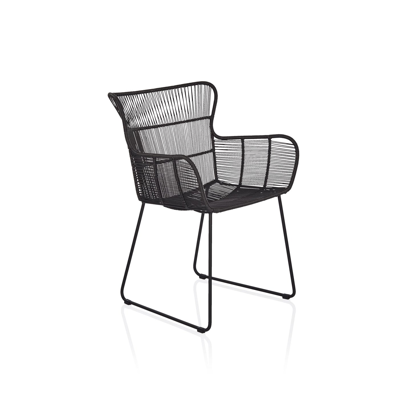 Set of SIX Amalfi Outdoor Dining Chair by Coco Republic- Black